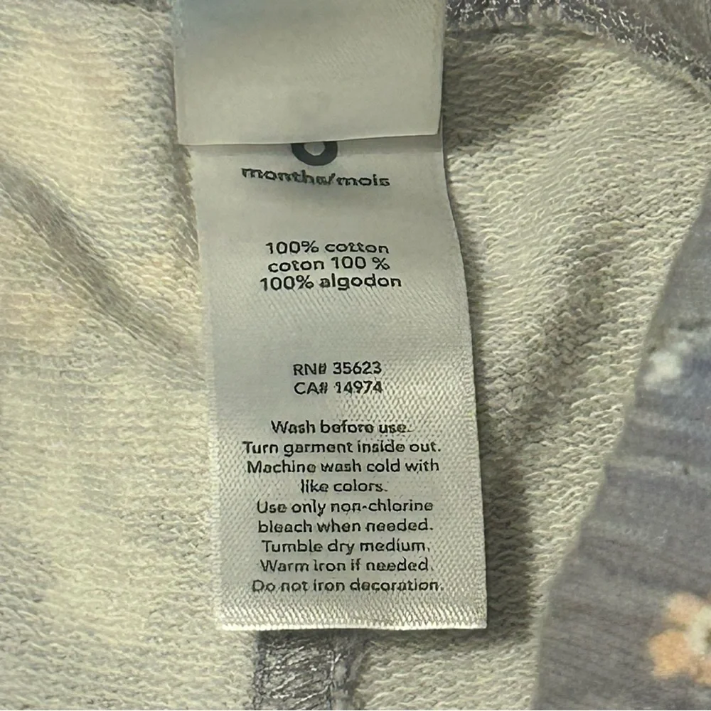 Carters Floral‎ Print Baby Pants Blue Peach Rose Flowers 6 Months